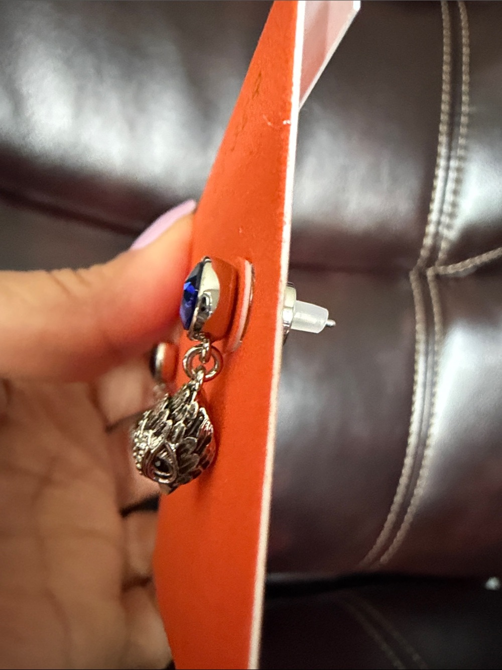 NWT KURT GEIGER Eagle Crystal Drop Earrings - Picture 7 of 8